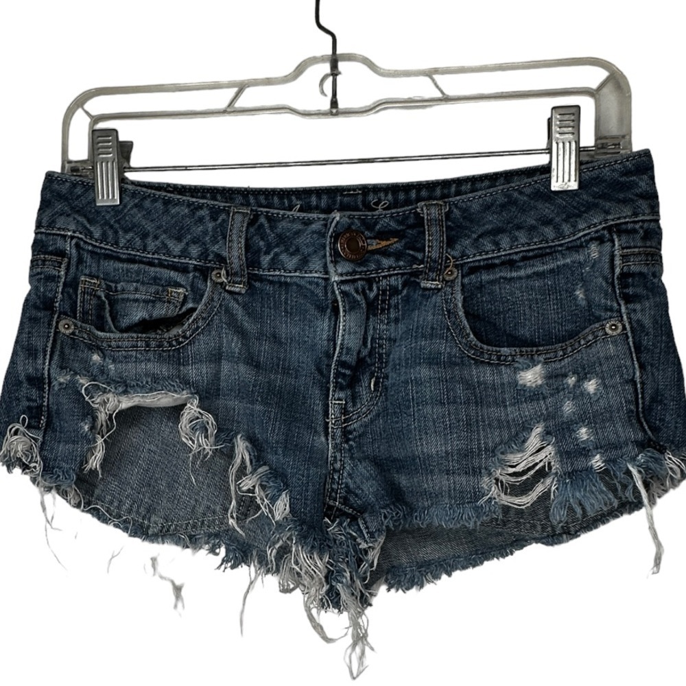 American Eagle Destroyed Cut-Off Jean Shorts